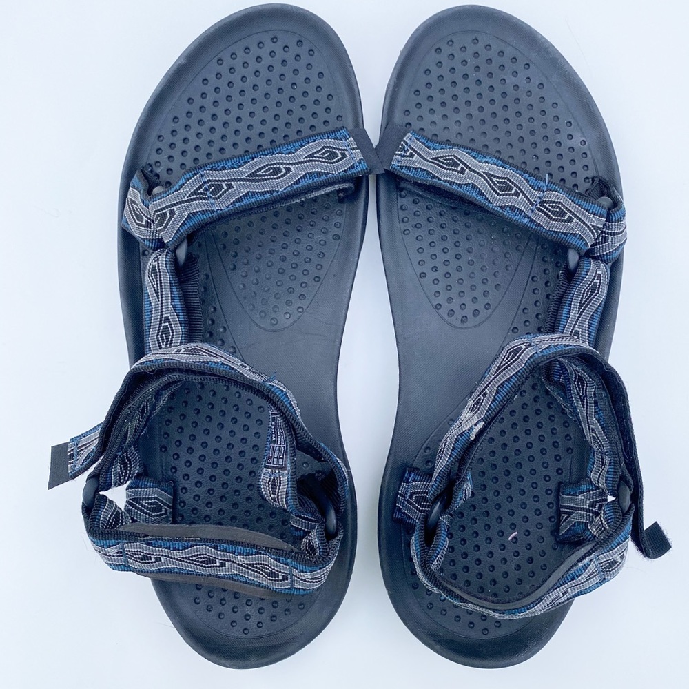 TEVA gladiator sandals Blue & Black straps Sz 13